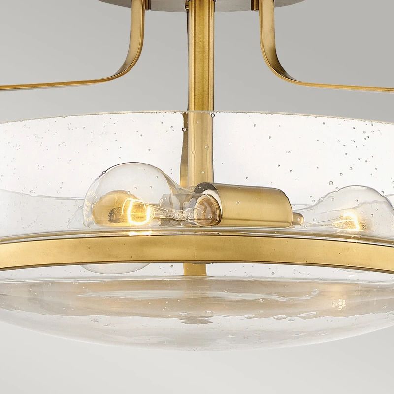 Hinkley LED Plafondlamp Harper | 3X E27 Max 60W | Dimbaar | Heritage Brass