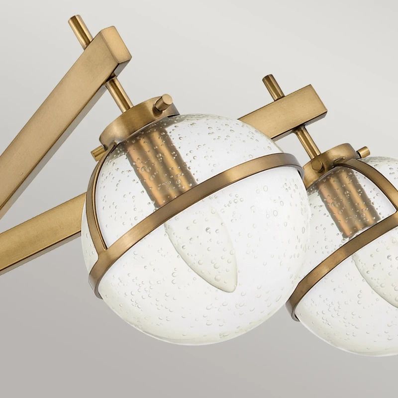 Hinkley LED Plafond Badkamerlamp Hollis | 5X E14 Max 40W | IP44 | Dimbaar | Heritage Brass