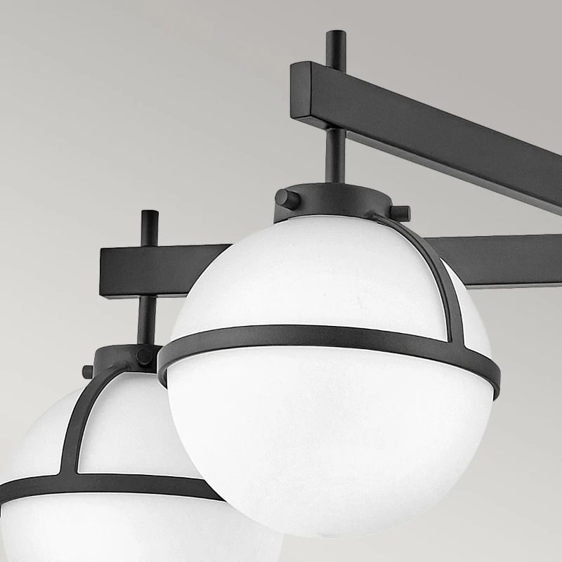 Hinkley LED Plafond Badkamerlamp Hollis | 5X E14 Max 40W | IP44 | Dimbaar | Black