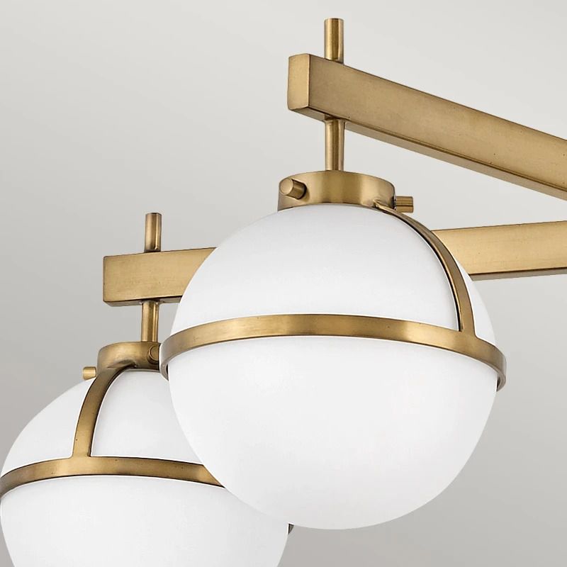 Hinkley LED Plafond Badkamerlamp Hollis | 5X E14 Max 40W | IP44 | Dimbaar | Heritage Brass