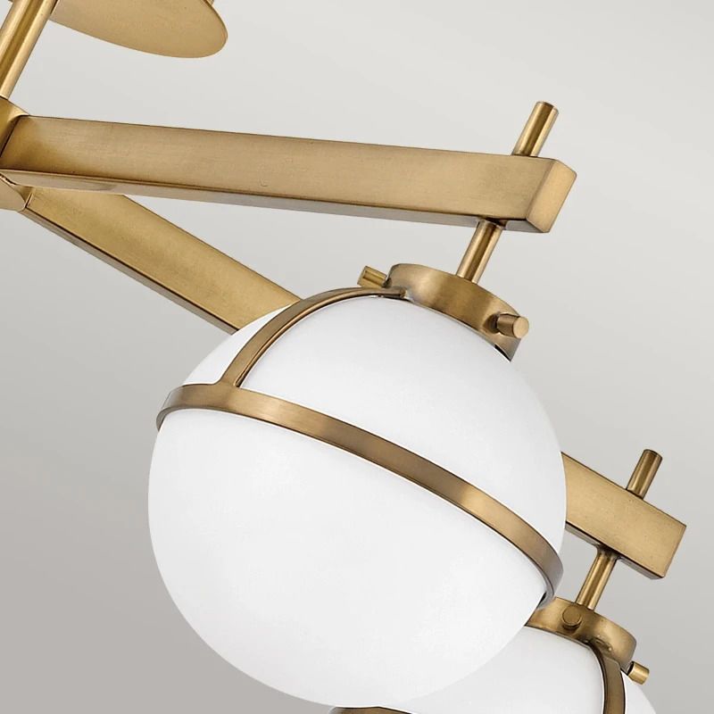 Hinkley LED Plafond Badkamerlamp Hollis | 5X E14 Max 40W | IP44 | Dimbaar | Heritage Brass