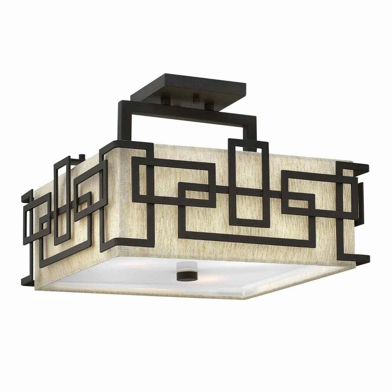 Hinkley LED Plafondlamp Lanza | 3X E27 Max 60W | Dimbaar | Oil Rubbed Bronze