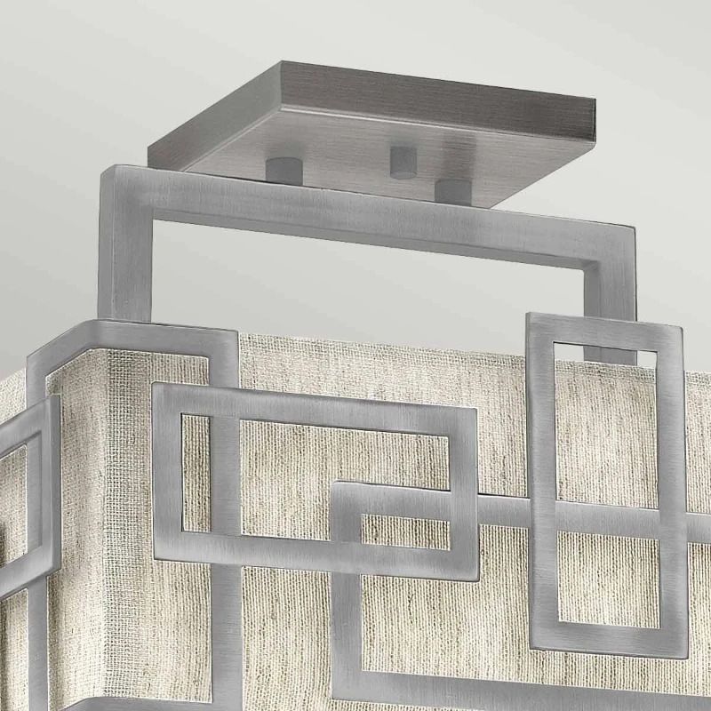 Hinkley LED Plafondlamp Lanza | 3X E27 Max 60W | Dimbaar | Antique Nickel