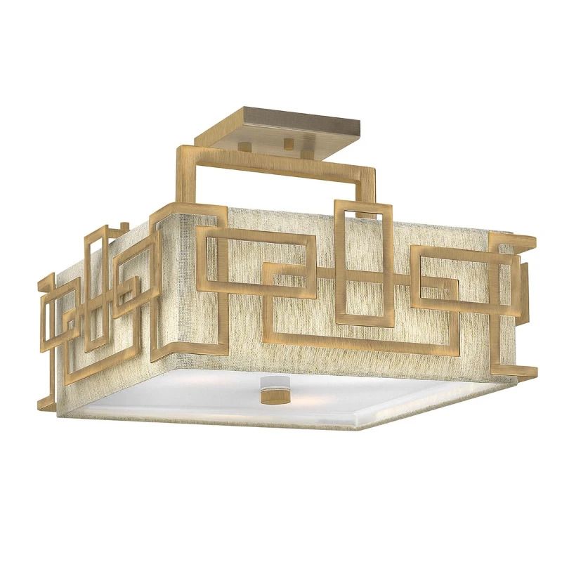 Hinkley LED Plafondlamp Lanza | 3X E27 Max 60W | Dimbaar | Brushed Bronze