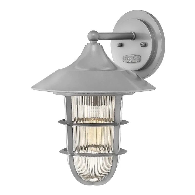 Hinkley LED Wand Buitenlamp Marina | 1X E27 Max 100W | IP44 | Dimbaar | Silver
