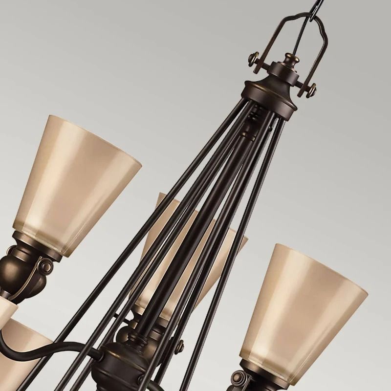 Hinkley LED Kroonluchter | 9X E27 Max 60W | Dimbaar | Olde Bronze