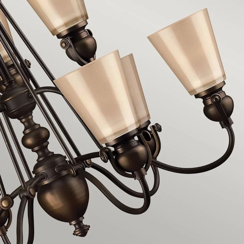 Hinkley LED Kroonluchter | 9X E27 Max 60W | Dimbaar | Olde Bronze