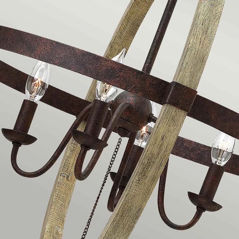 Hinkley LED Kroonluchter | 4X E14 Max 60W | Dimbaar | Iron Rust