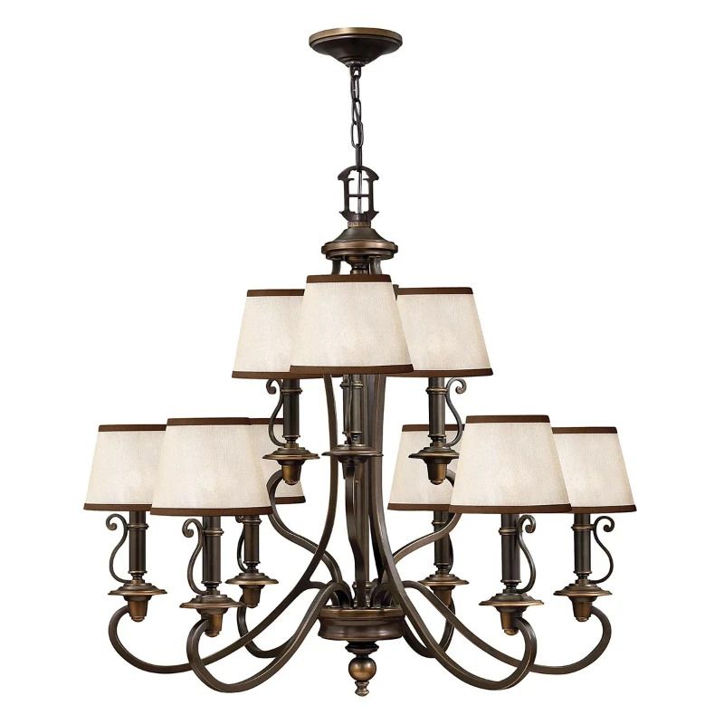 Hinkley LED Kroonluchter | 9X E14 Max 40W | Dimbaar | Olde Bronze