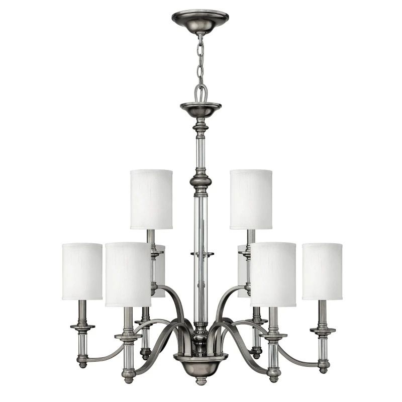 Hinkley LED Kroonluchter | 9X E14 Max 40W | Dimbaar | Brushed Nickel