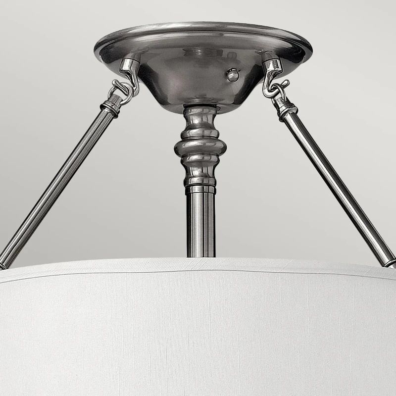 Hinkley LED Plafondlamp Sussex | 3X E27 Max 60W | Dimbaar | Brushed Nickel
