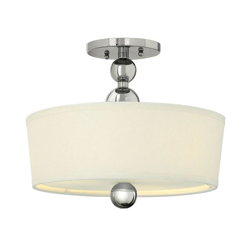 Hinkley LED Plafondlamp Zelda | 3X E27 Max 60W | Dimbaar | Polished Nickel