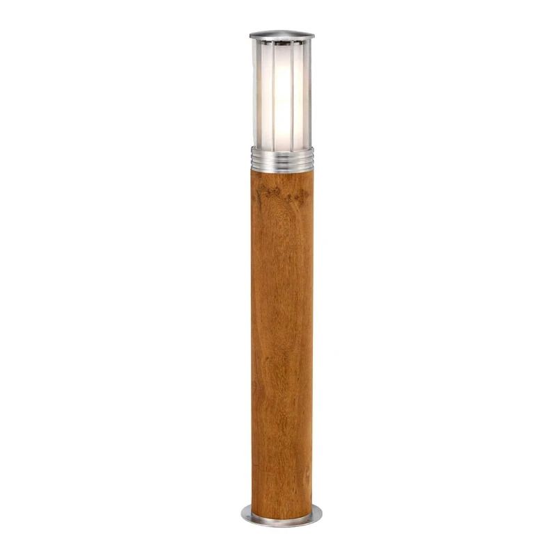 Elstead Lighting Mini LED Tuin Pilaar Hornsea | 1X E27 Max 40W | IP55 | Teak with Stainless Steel