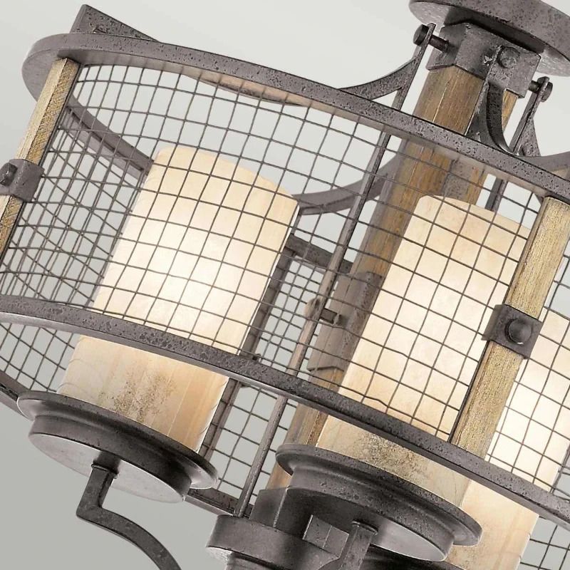 Kichler LED Kroonluchter | 3X E27 Max 60W | Dimbaar | Anvil Iron