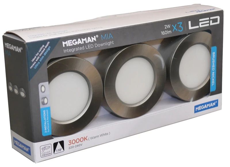 Megaman LED Downlighter Ø60mm | 2W 3000K 160lm 830 | IP20
