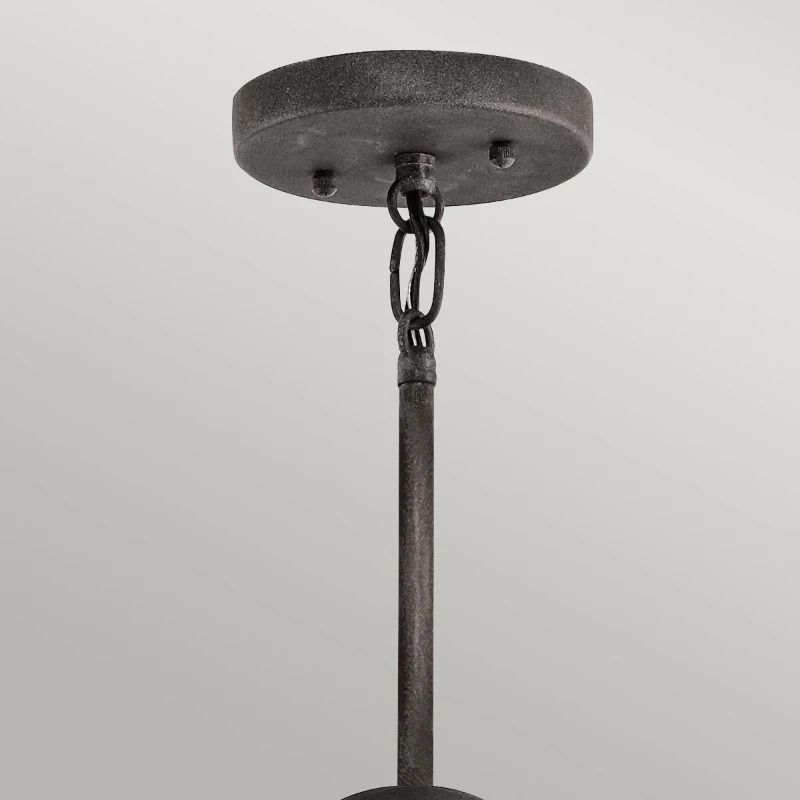 Kichler LED Kroonluchter | 5X E27 Max 60W | IP44 | Dimbaar | Weathered Zinc