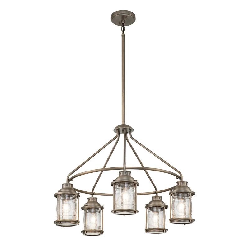 Kichler LED Kroonluchter | 5X E27 Max 60W | IP44 | Dimbaar | Burnished Bronze