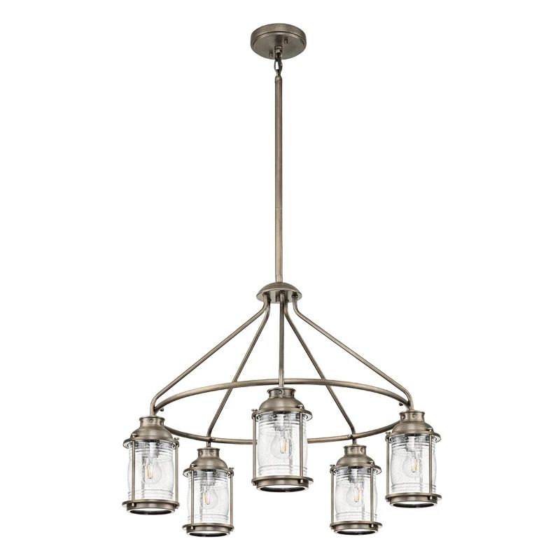 Kichler LED Kroonluchter | 5X E27 Max 60W | IP44 | Dimbaar | Burnished Bronze