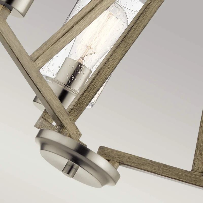 Kichler LED Kroonluchter | 3X E27 Max 60W | Dimbaar | Distressed Antique Grey