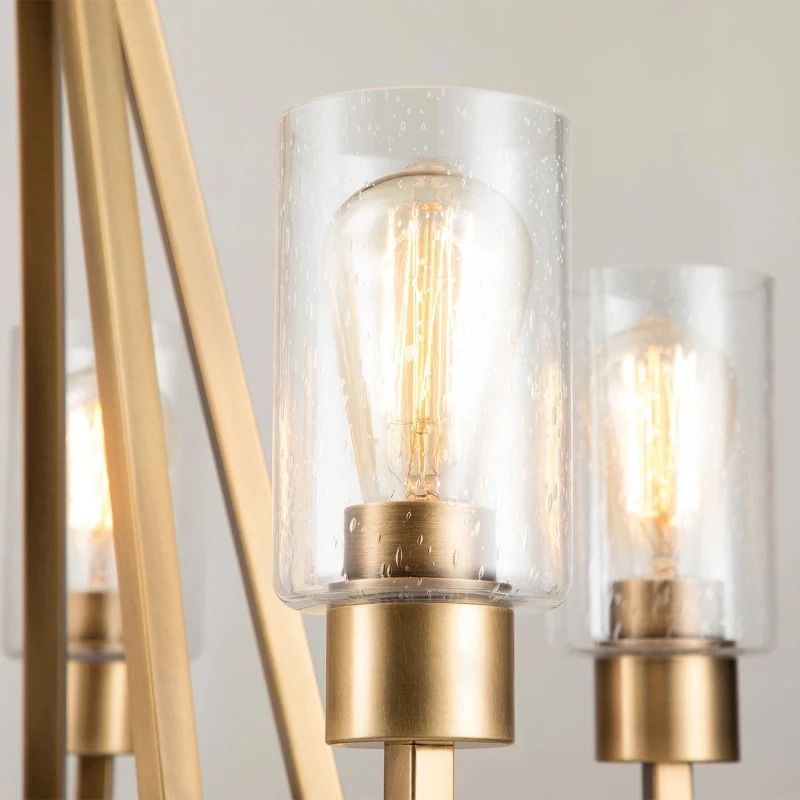 Kichler LED Kroonluchter | 5X E27 Max 60W | Dimbaar | Natural Brass