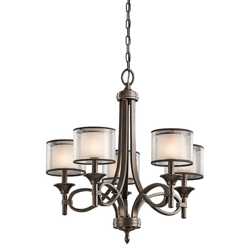 Kichler LED Kroonluchter | 5X E14 Max 40W | Dimbaar | Mission Bronze