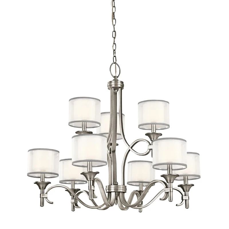 Kichler LED Kroonluchter | 9X E14 Max 40W | Dimbaar | Antique Pewter