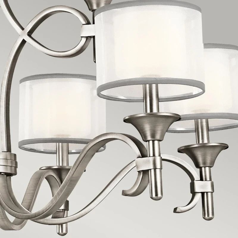 Kichler LED Kroonluchter | 9X E14 Max 40W | Dimbaar | Antique Pewter