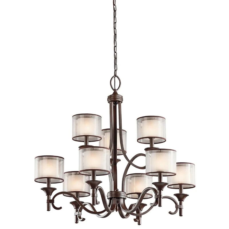 Kichler LED Kroonluchter | 9X E14 Max 40W | Dimbaar | Mission Bronze