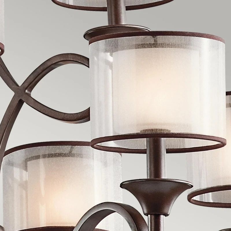Kichler LED Kroonluchter | 9X E14 Max 40W | Dimbaar | Mission Bronze