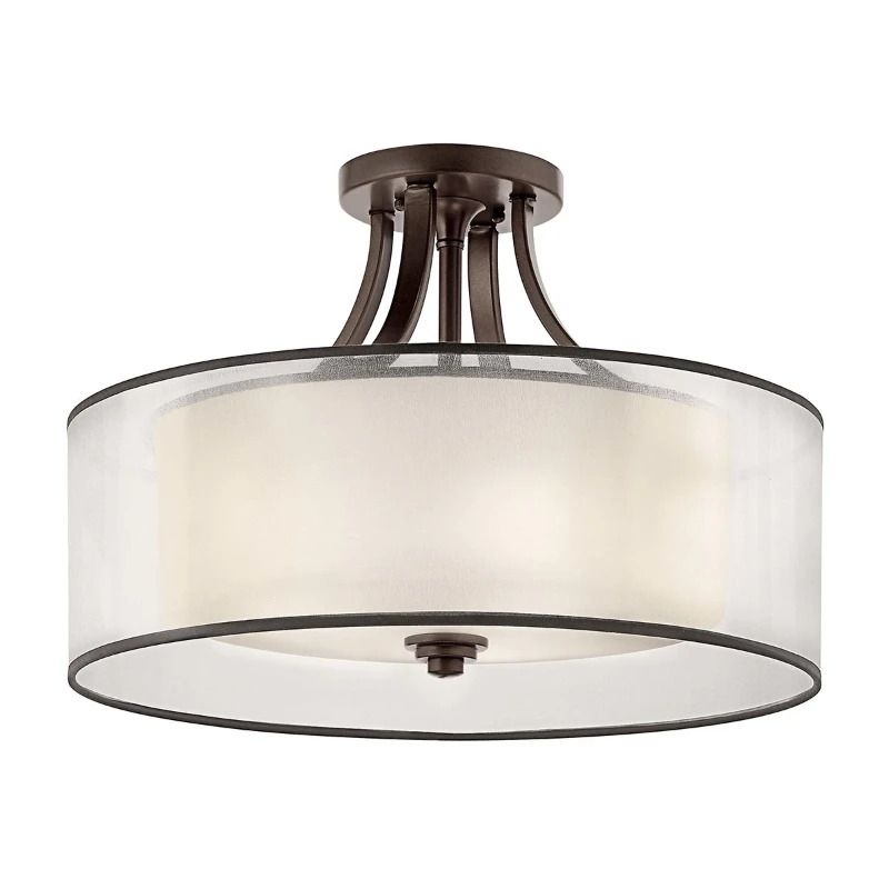 Kichler LED Plafondlamp Lacey | 4X E27 Max 60W | Dimbaar | Mission Bronze