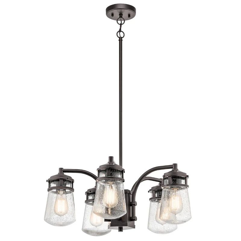 Kichler LED Kroonluchter | 5X E27 Max 60W | IP44 | Dimbaar | Architectural Bronze