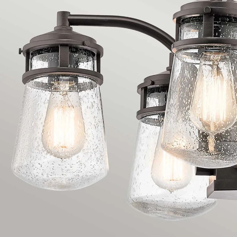 Kichler LED Kroonluchter | 5X E27 Max 60W | IP44 | Dimbaar | Architectural Bronze