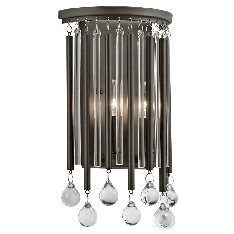 Kichler LED Wandlamp Piper | 2X E14 Max 60W | Dimbaar | Espresso/Chrome