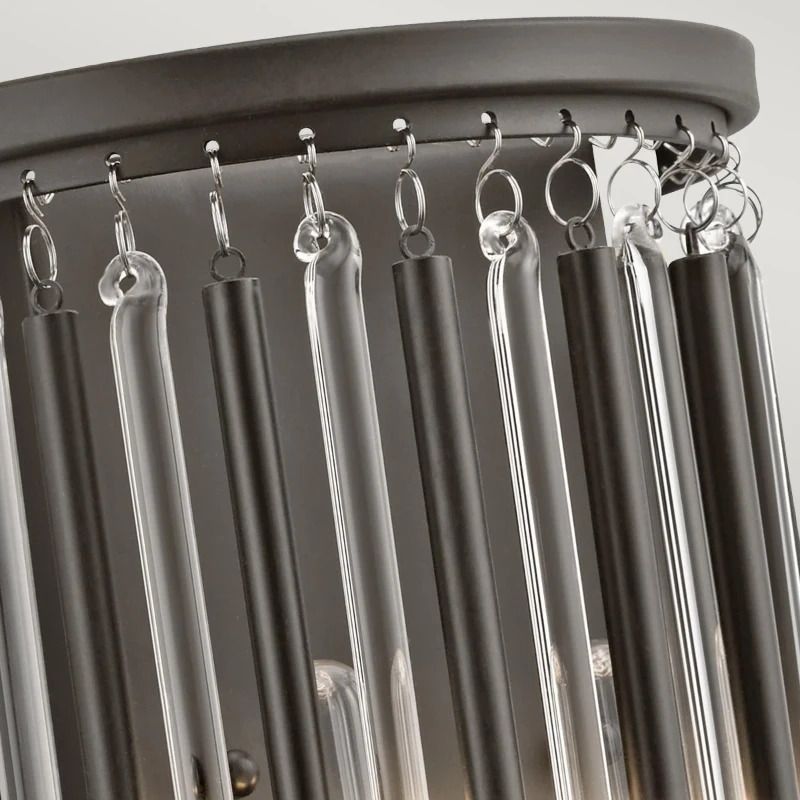 Kichler LED Wandlamp Piper | 2X E14 Max 60W | Dimbaar | Espresso/Chrome