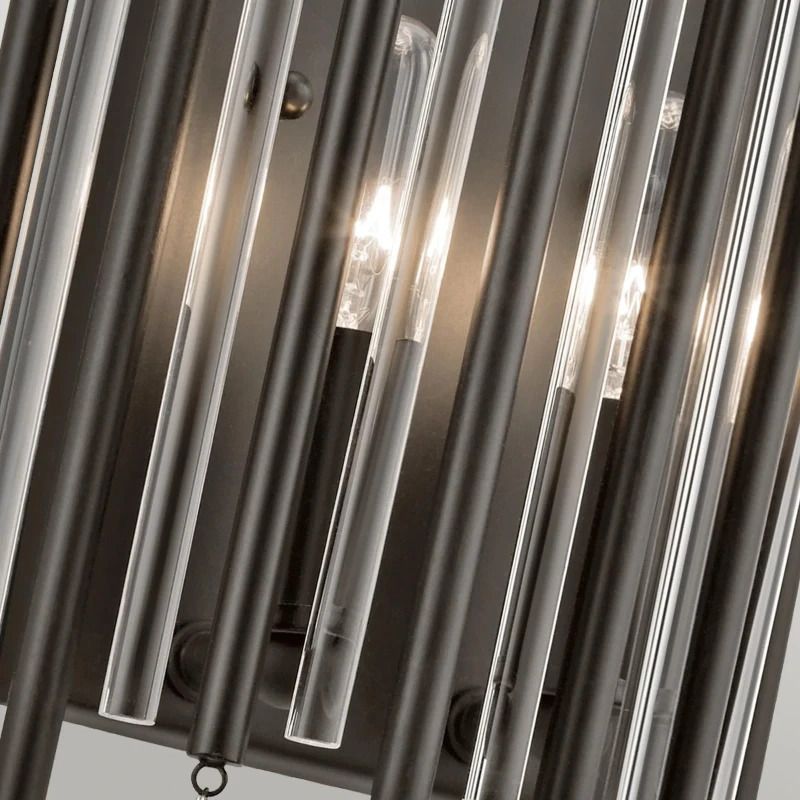 Kichler LED Wandlamp Piper | 2X E14 Max 60W | Dimbaar | Espresso/Chrome