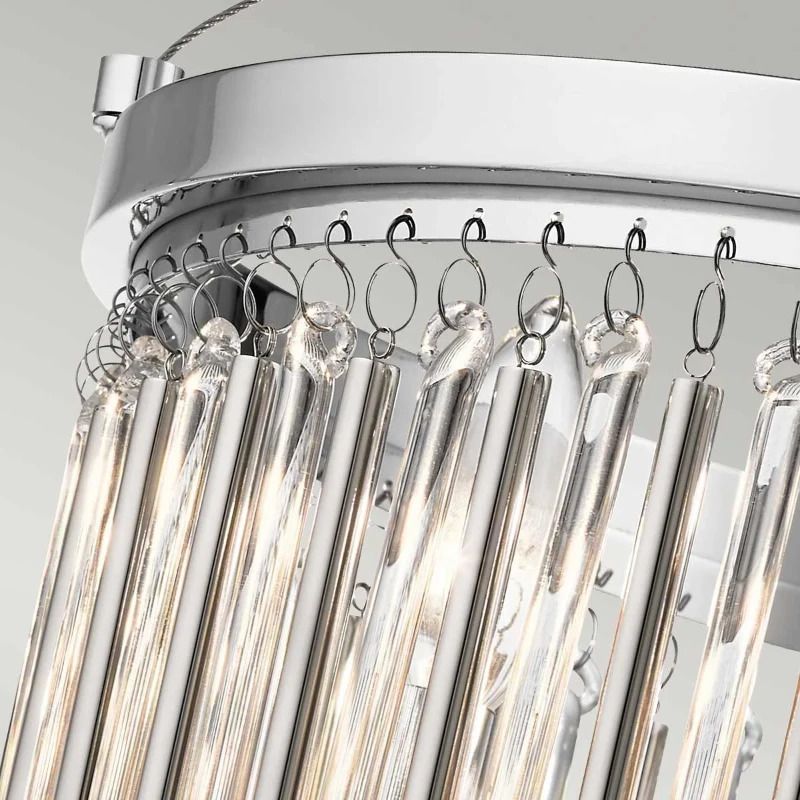 Kichler LED Plafondlamp Piper | 3X E14 Max 60W | Dimbaar | Polished Chrome