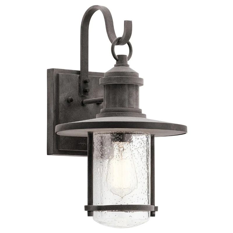 Kichler LED Wand Buitenlamp Riverwood | 1X E27 Max 100W | IP44 | Dimbaar | Weathered Zinc