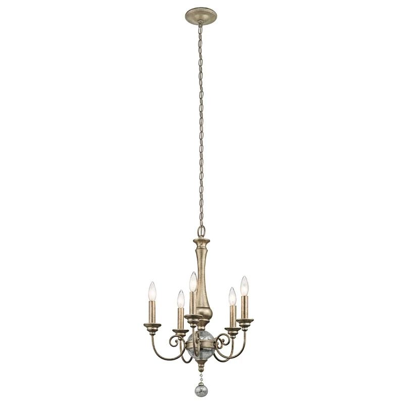 Kichler LED Kroonluchter | 5X E14 Max 60W | Dimbaar | Sterling Gold
