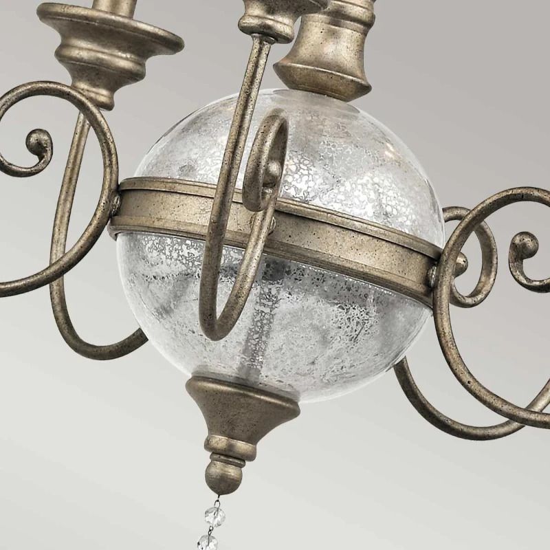 Kichler LED Kroonluchter | 5X E14 Max 60W | Dimbaar | Sterling Gold