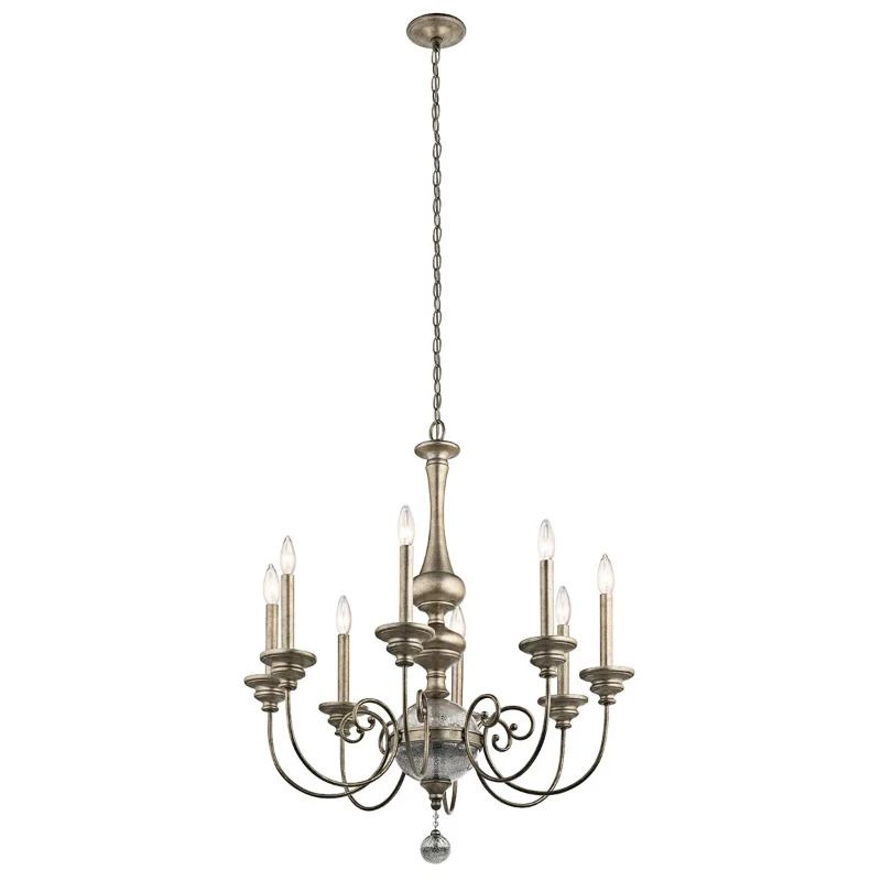 Kichler LED Kroonluchter | 8X E14 Max 60W | Dimbaar | Sterling Gold