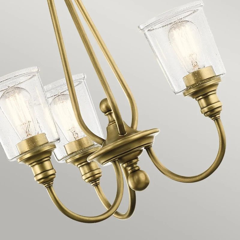 Kichler LED Kroonluchter | 3X E27 Max 60W | Dimbaar | Natural Brass