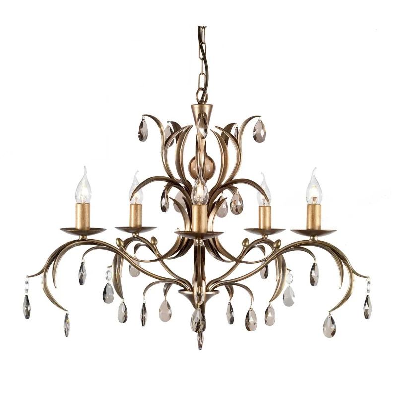 Elstead Lighting LED Kroonluchter | 5X E14 Max 60W | Dimbaar | Bronze Patina