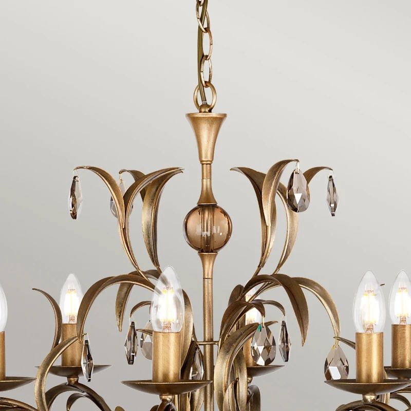 Elstead Lighting LED Kroonluchter | 8X E14 Max 60W | Dimbaar | Bronze Patina