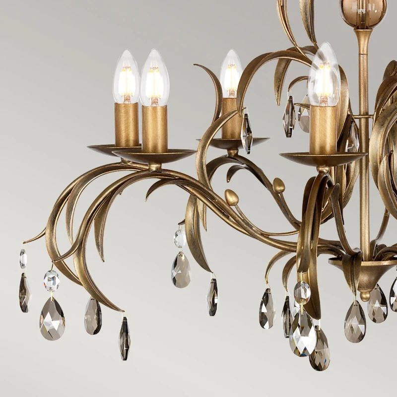 Elstead Lighting LED Kroonluchter | 8X E14 Max 60W | Dimbaar | Bronze Patina