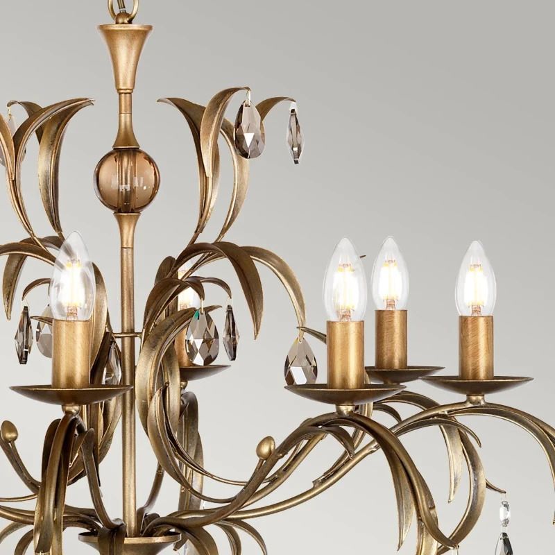 Elstead Lighting LED Kroonluchter | 8X E14 Max 60W | Dimbaar | Bronze Patina