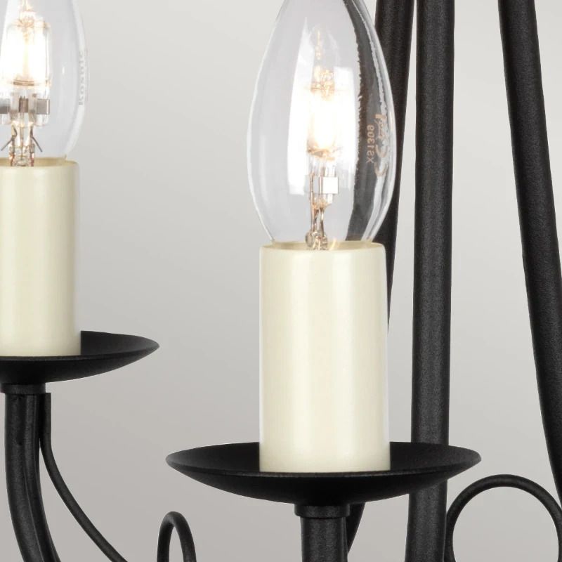 Elstead Lighting LED Kroonluchter | 3X E14 Max 60W | Dimbaar | Black