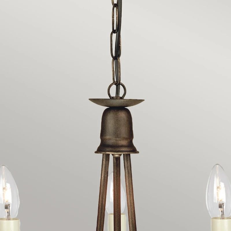Elstead Lighting LED Kroonluchter | 3X E14 Max 60W | Dimbaar | Black/ Gold Patina