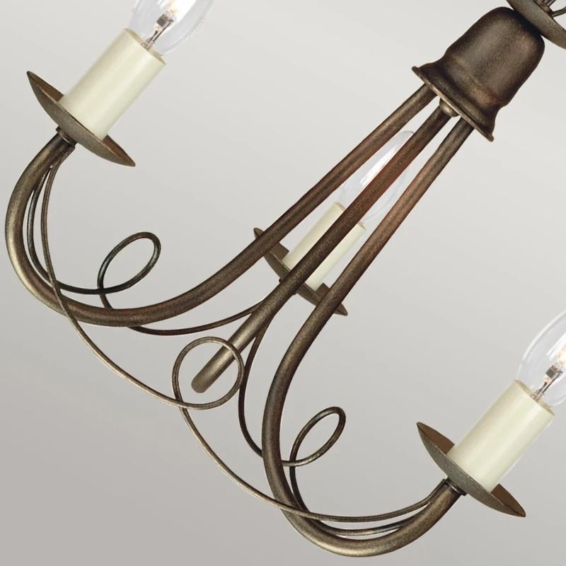 Elstead Lighting LED Kroonluchter | 3X E14 Max 60W | Dimbaar | Black/ Gold Patina
