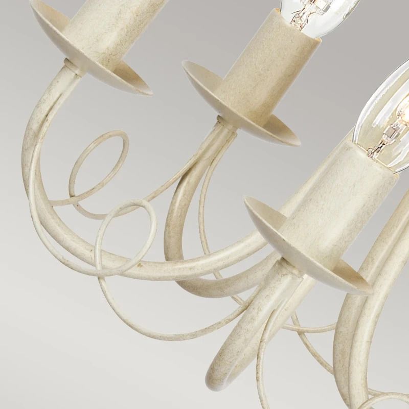 Elstead Lighting LED Kroonluchter | 5X E14 Max 60W | Dimbaar | Ivory/ Gold Patina