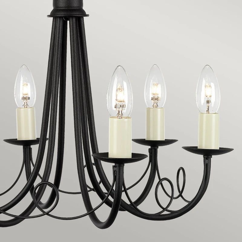 Elstead Lighting LED Kroonluchter | 6X E14 Max 60W | Dimbaar | Black